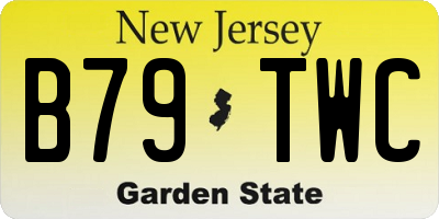 NJ license plate B79TWC