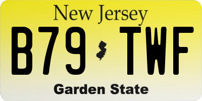 NJ license plate B79TWF