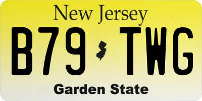NJ license plate B79TWG
