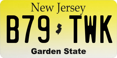 NJ license plate B79TWK