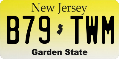 NJ license plate B79TWM