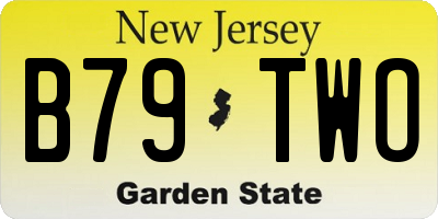 NJ license plate B79TWO