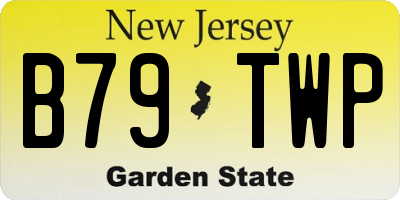 NJ license plate B79TWP