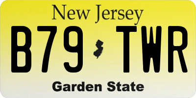 NJ license plate B79TWR