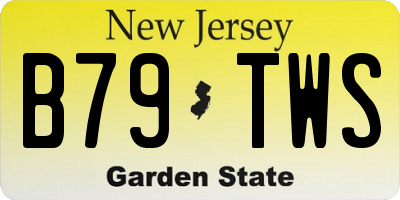 NJ license plate B79TWS