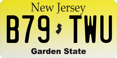 NJ license plate B79TWU