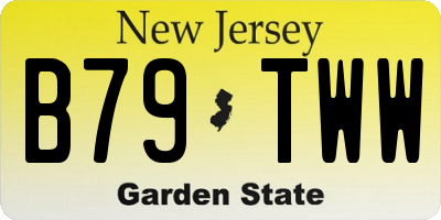 NJ license plate B79TWW
