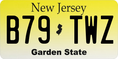 NJ license plate B79TWZ