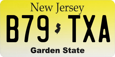 NJ license plate B79TXA
