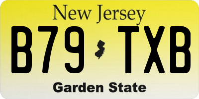 NJ license plate B79TXB