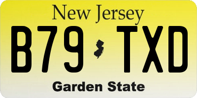 NJ license plate B79TXD