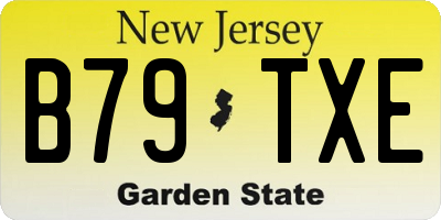NJ license plate B79TXE