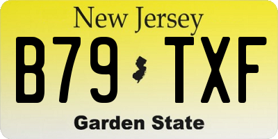 NJ license plate B79TXF