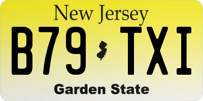 NJ license plate B79TXI
