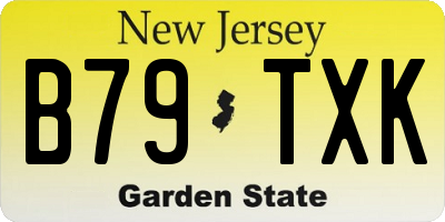 NJ license plate B79TXK