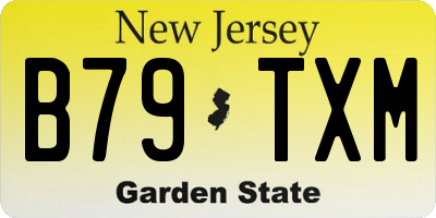 NJ license plate B79TXM