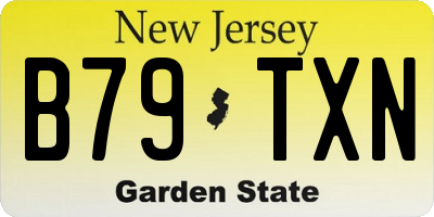 NJ license plate B79TXN