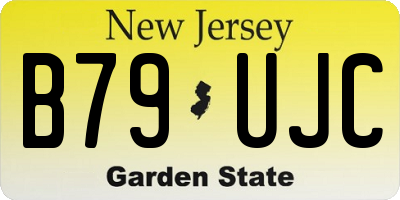 NJ license plate B79UJC