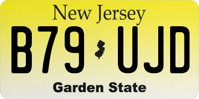 NJ license plate B79UJD