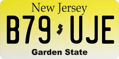 NJ license plate B79UJE