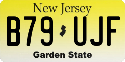 NJ license plate B79UJF