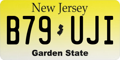 NJ license plate B79UJI