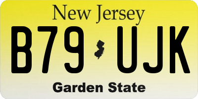 NJ license plate B79UJK