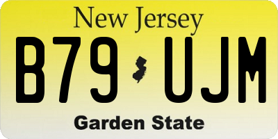 NJ license plate B79UJM