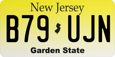 NJ license plate B79UJN