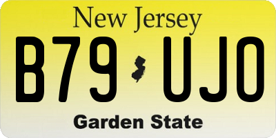 NJ license plate B79UJO