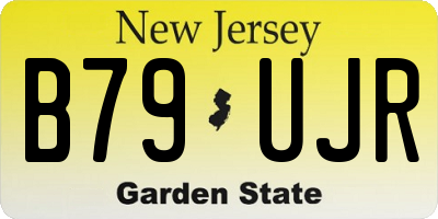 NJ license plate B79UJR