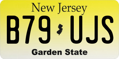 NJ license plate B79UJS