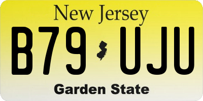 NJ license plate B79UJU