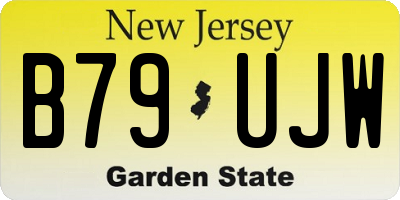 NJ license plate B79UJW