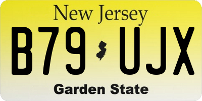 NJ license plate B79UJX