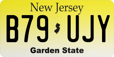 NJ license plate B79UJY