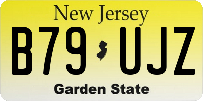 NJ license plate B79UJZ