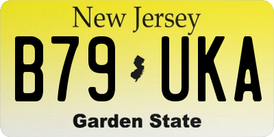NJ license plate B79UKA