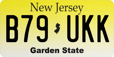 NJ license plate B79UKK