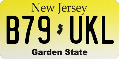 NJ license plate B79UKL