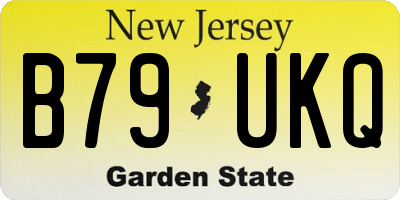 NJ license plate B79UKQ