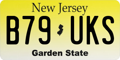 NJ license plate B79UKS