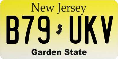 NJ license plate B79UKV