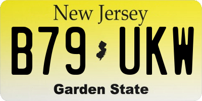 NJ license plate B79UKW