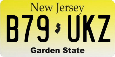 NJ license plate B79UKZ