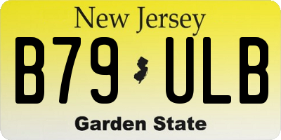 NJ license plate B79ULB