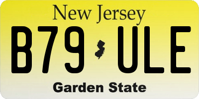 NJ license plate B79ULE