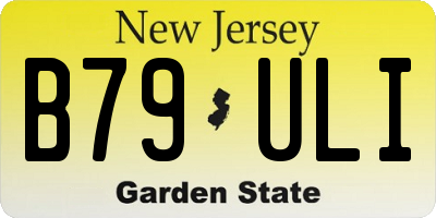 NJ license plate B79ULI