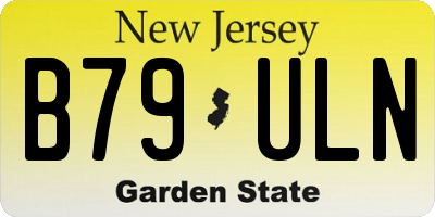 NJ license plate B79ULN