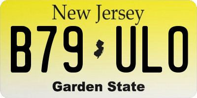 NJ license plate B79ULO